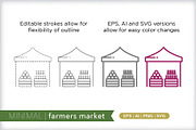 Minimal farmers market icons, an Outline Icon by Picture Window (Thumbnail 5 of 5)