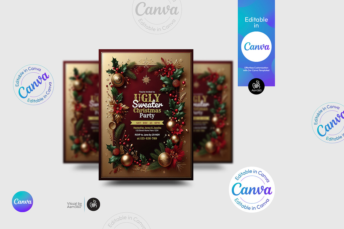 Christmas Flyer Template, a Flyer Template by Aam360 (Photo 2 of 5)