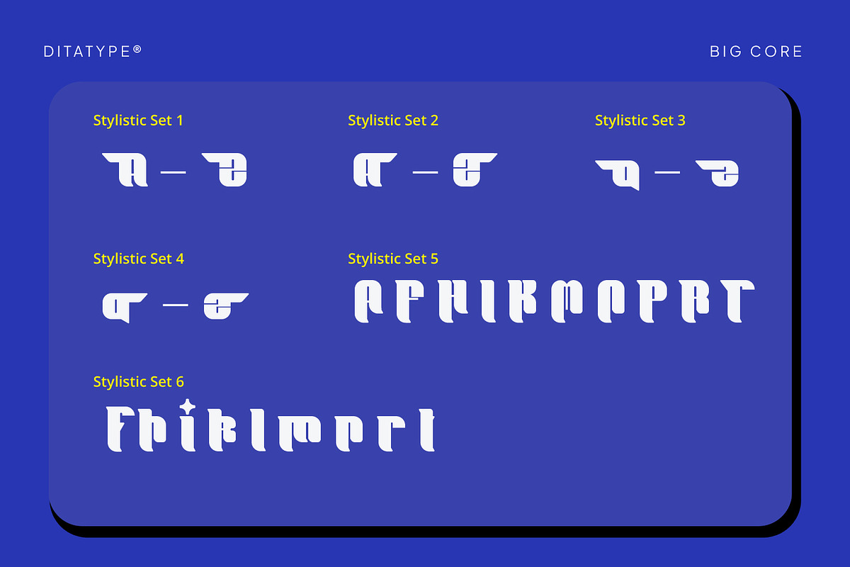 Big Core, a Symbol Font by Ditatype (Photo 10 of 12)