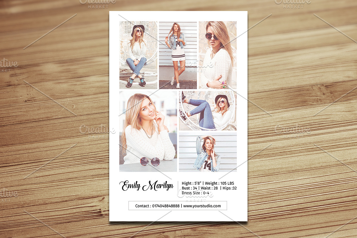 Fashion Model Comp Card -V340, a Flyer Template by Template Shop (Photo 3 of 3)
