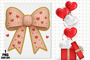 Valentine's Day Faux Knit Bow PNG, an Illustration by Daily.Designs (Thumbnail 5 of 5)