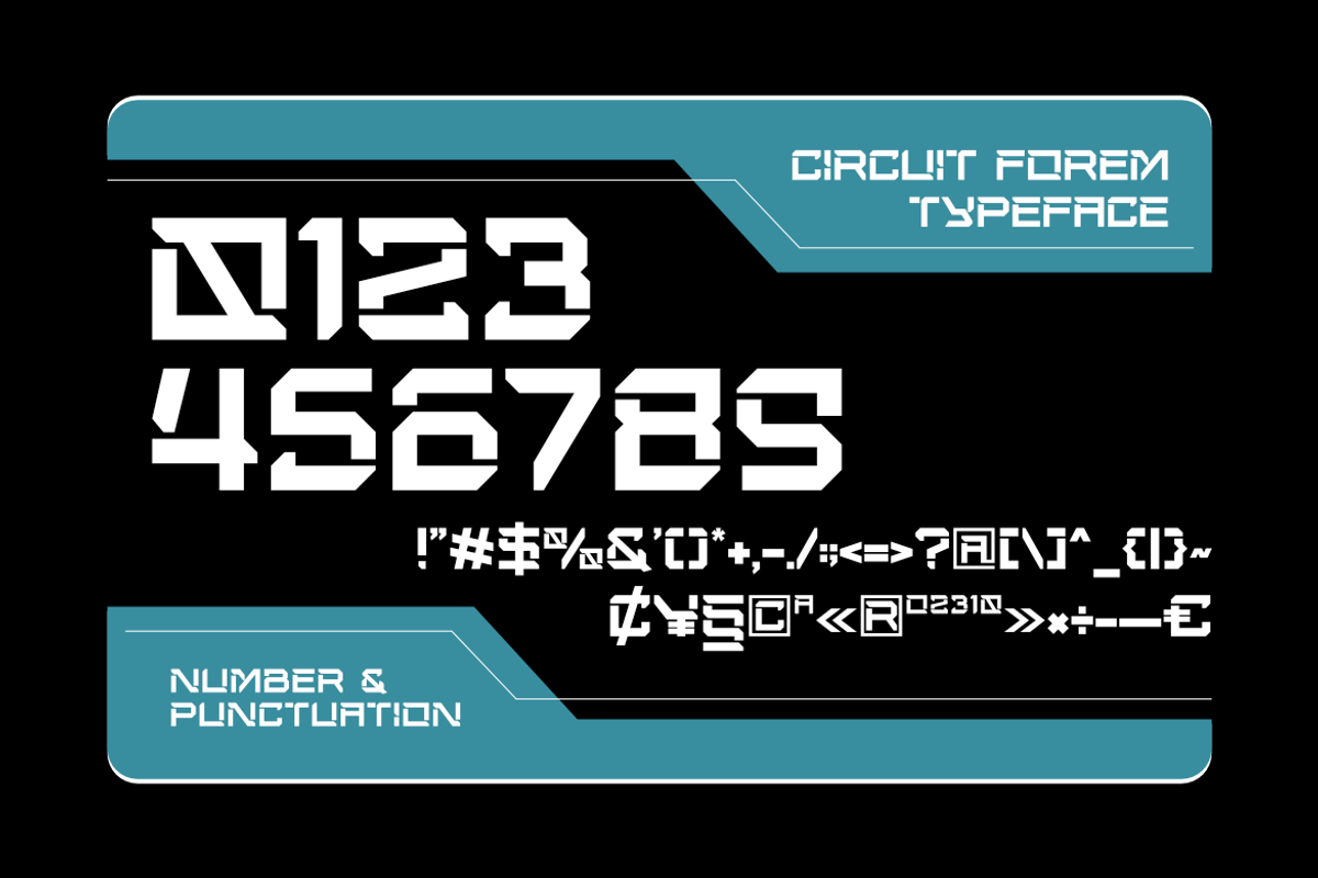 Circuit Forem | Futuristic Techno, a Sans Serif Font by Masyafi Studio (Photo 4 of 8)