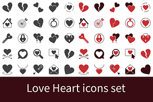 Love Heart icons set, an Icon by VenomousVector