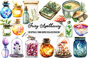 Fairy Apothecary Watercolor Clipart, an Illustration by Daily.Designs (Thumbnail 1 of 5)