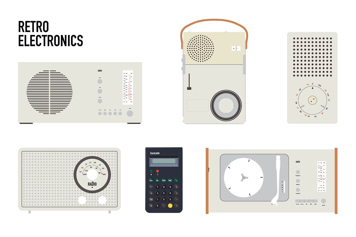 Retro Electronics Illustrations, an Object Illustration by BenDesigner (Photo 1 of 7)