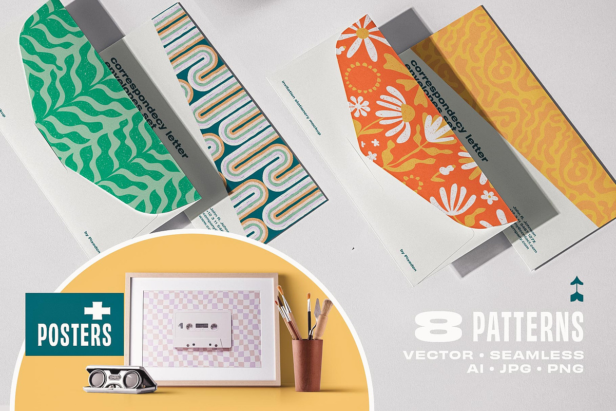 GROOVY Patterns & Backgrounds, a Pattern Graphic by Anugraha Design (Photo 3 of 9)