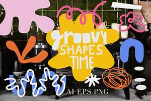 Groovy Shapes & Doodle Flowers