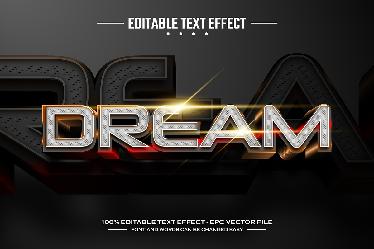 Dream editable text effect template, a Layer Style Add-On by nicemorning (Photo 1 of 3)