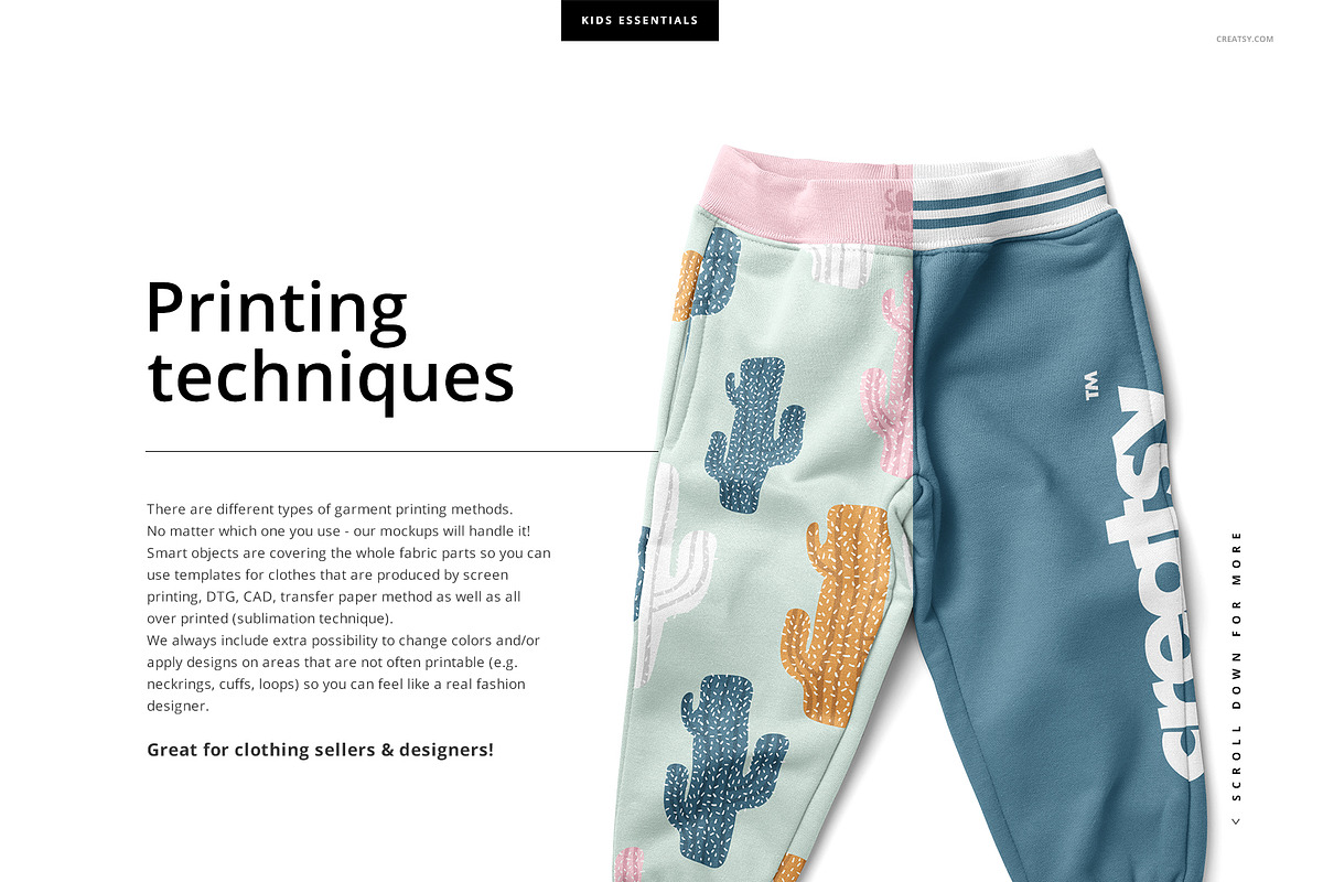 Kids Fleece Joggers Mockup Set, an Apparel Mockup by creatsy5 (Photo 3 of 7)