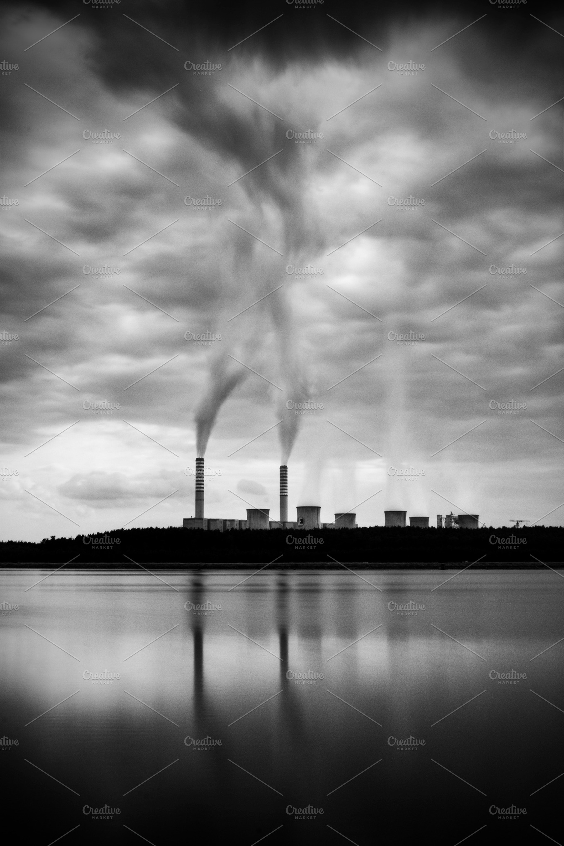 Clouds Machine Containing Bw Belchatow And Lake