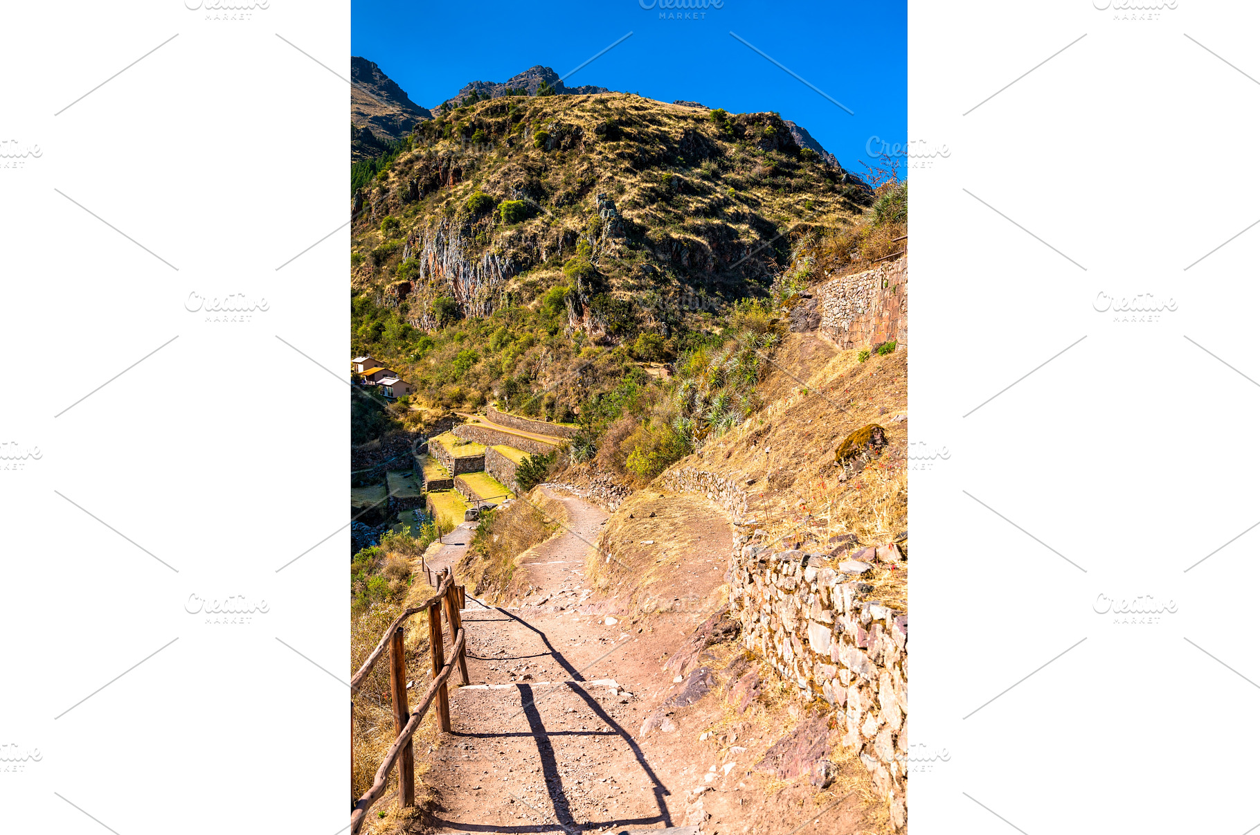 Inca ruins at Pisac in Peru, an Architecture Photo by Leonid Andronov