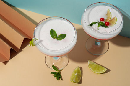Concept of delicious cocktail, tasty Cosmopolitan cocktail, a Food & Drink Photo by AtlasStudio PRO