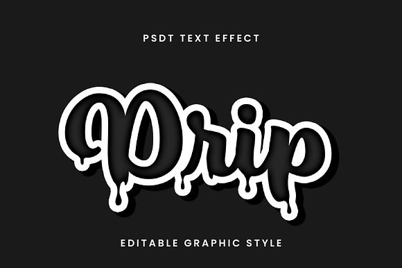 Drip Graffiti Border Text Effect