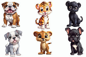 Adorable Illustrated Baby Animals