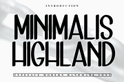 Minimalis Highland, a Serif Font by InermediaSTUDIO (Thumbnail 1 of 7)