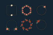 Poinsettia Christmas Frames, a Seasonal Illustration by moja doodle (Thumbnail 5 of 9)