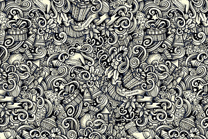 New Year Graphic Doodle Patterns