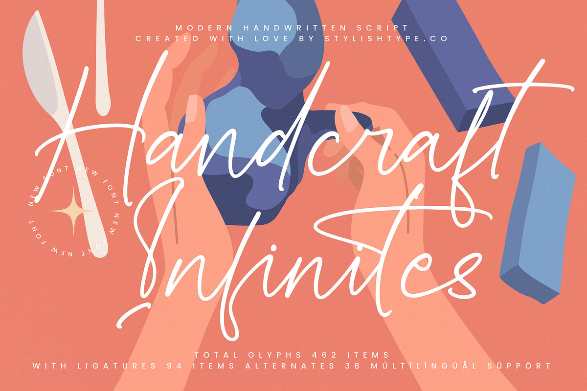 Handcraft Infinites Modern Script, a Script Font by stylishtype.co (Photo 1 of 20)