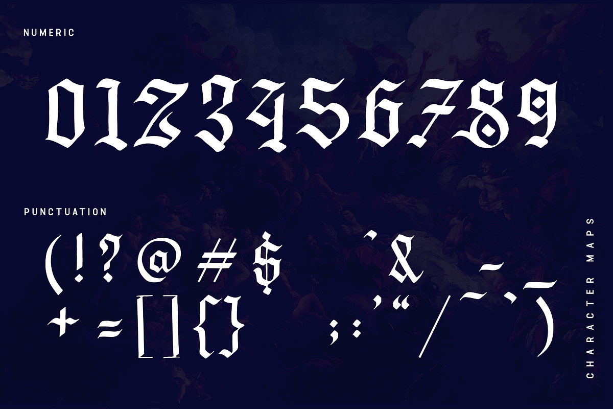 TheReal Kenarock-Modern Blackletter, a Blackletter Font by overlaytemplates (Photo 5 of 5)