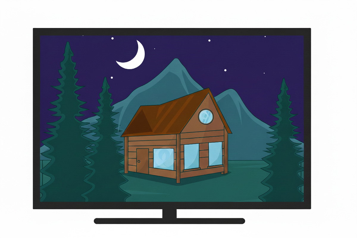 wooden cabin building landscaped, an Object Illustration by zyxroun shop (Photo 3 of 3)
