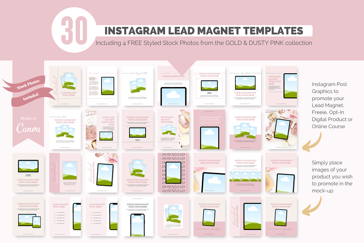 30 Instagram Story Lead Magnet Promo, a Social Media Template by With Love Monique (Photo 2 of 9)