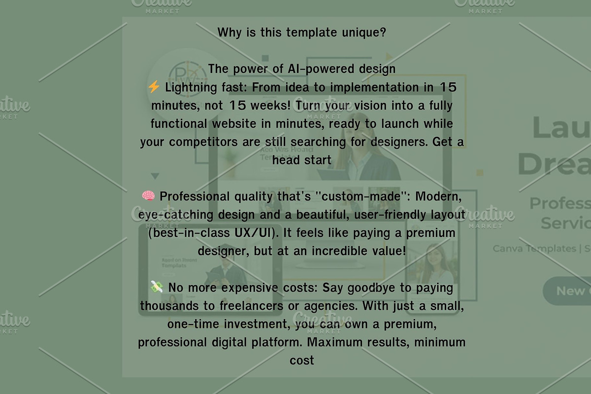 Custom website Design in 24 Hr., a Landing Page Template by Opor (Photo 5 of 7)
