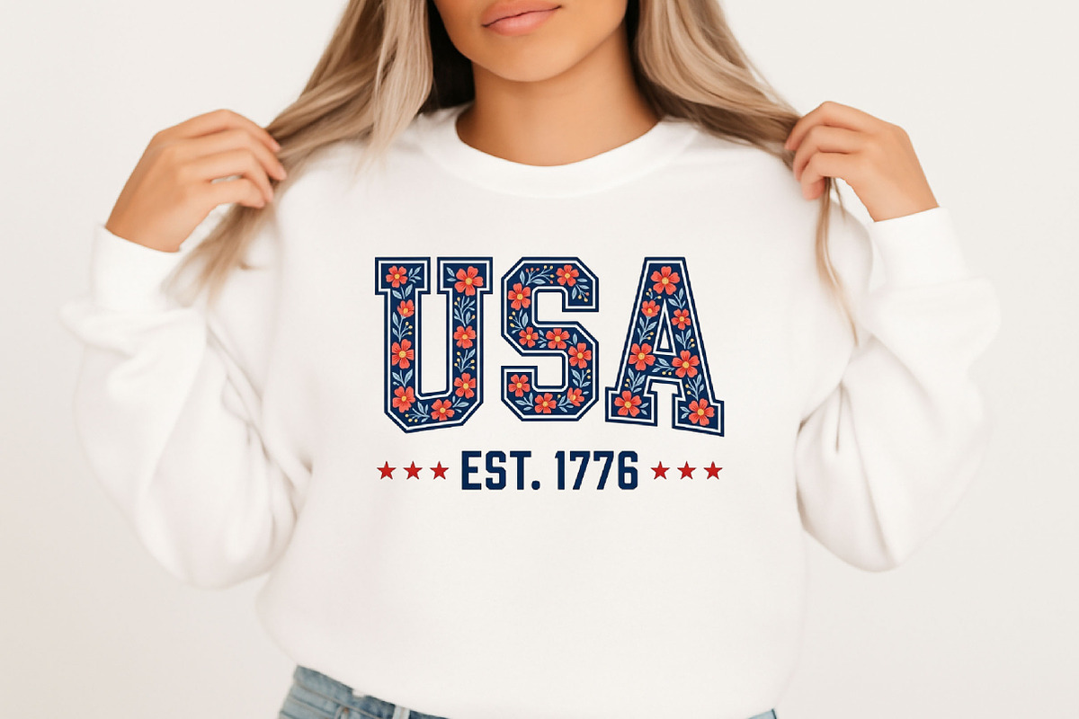 Floral USA Est 1776 America 4th July, an Illustration by Designking (Photo 5 of 5)