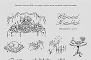 Whimsical Hanukkah: Holiday Line Art, a Seasonal Illustration by divanovskaya_nv (Thumbnail 7 of 16)