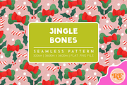 Jingle Bones Seamless Pattern, a Pattern Graphic by Rebecca Flaherty (Thumbnail 1 of 3)