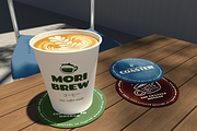 Cup Coaster Mockup, a Cups & Container Mockup by Bartama Graphic (Thumbnail 4 of 5)