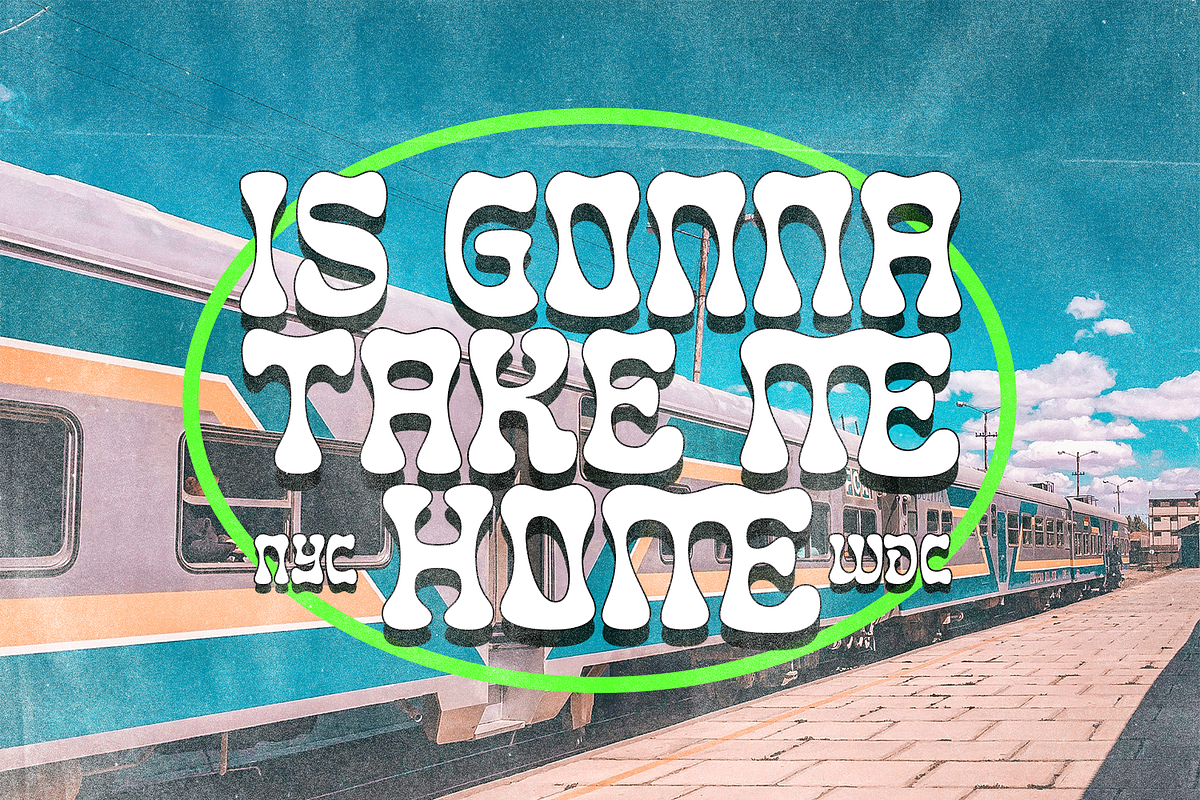 Mystic Dream – Retro Funky Font, a Sans Serif Font by Almarkhatype (Photo 3 of 11)