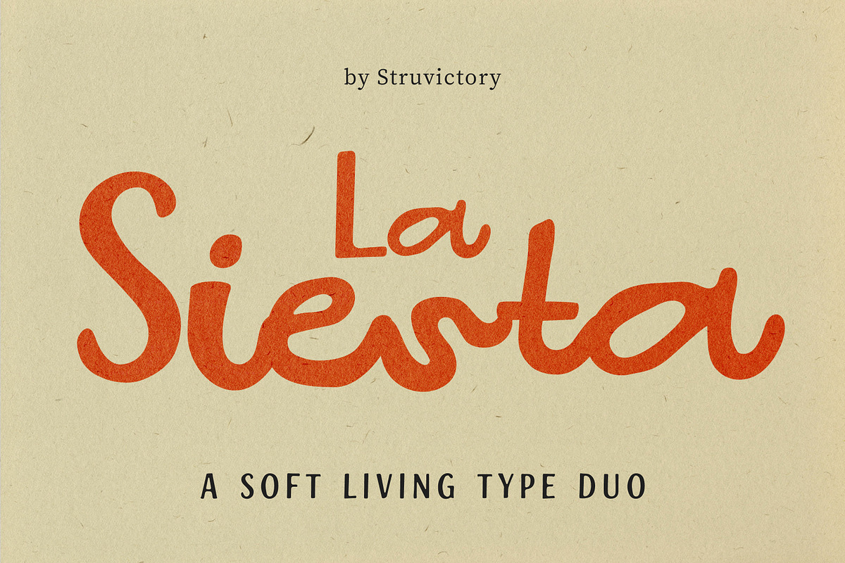 LaSiesta Handwritten Duo Sans Script, a Script Font by Struvictory.art (Photo 1 of 9)