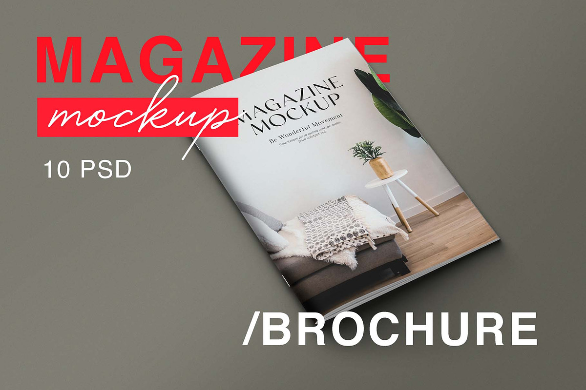Magazine - A4 Brochure Mockups, a Books & Magazine Mockup by graphiccrew (Photo 1 of 15)