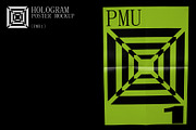 Hologram Poster Mockup (PMU1), an Advertising Mockup by Glue Lab (Thumbnail 1 of 2)