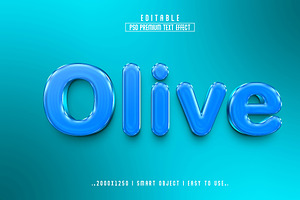 Olive 3D Editable Text Effect Style