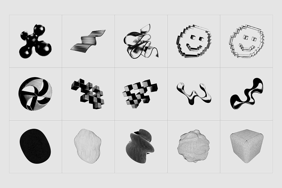 3D V3CTORS - 60 Vector Shapes, an Object Graphic by assetpro.design (Photo 7 of 13)