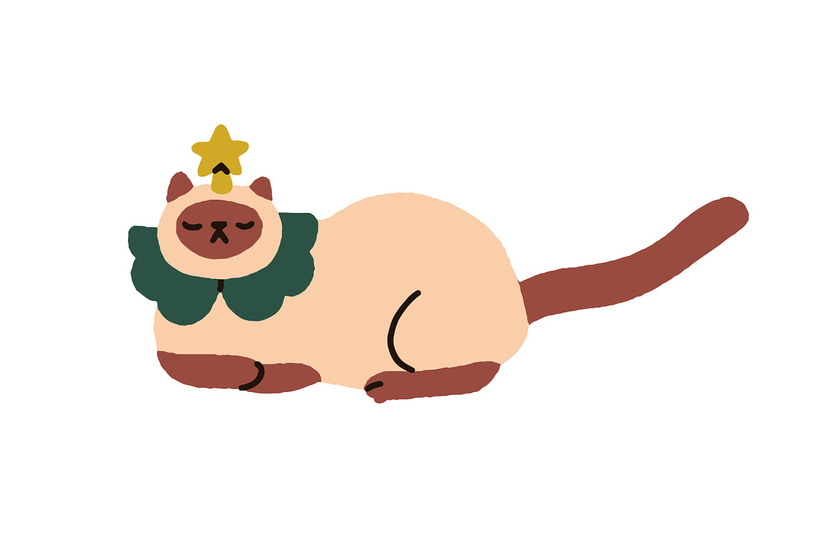 Cute, funny Christmas cats set, an Animal Illustration by Good Studio (Photo 15 of 22)