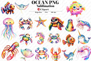 Ocean Clipart Bundle, an Illustration by Watercolor design (Thumbnail 1 of 12)