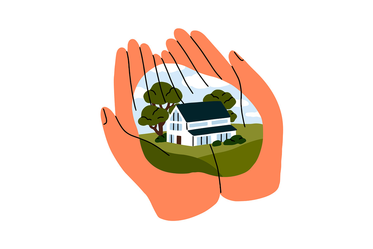 Sweet home in heart concepts set, a Person Illustration by Good Studio (Photo 4 of 6)