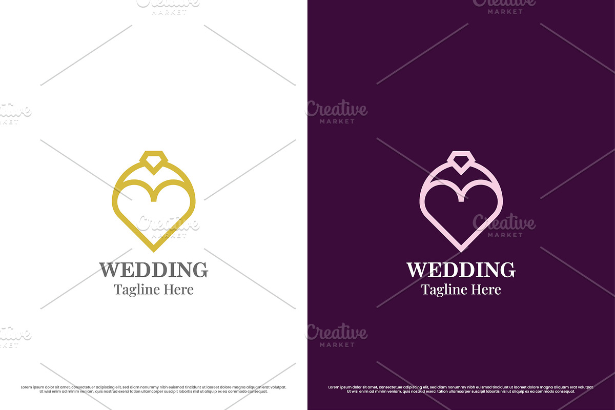 Wedding Ring Logo Design Icon Vector, a Branding & Logo Template by Morvana Crew