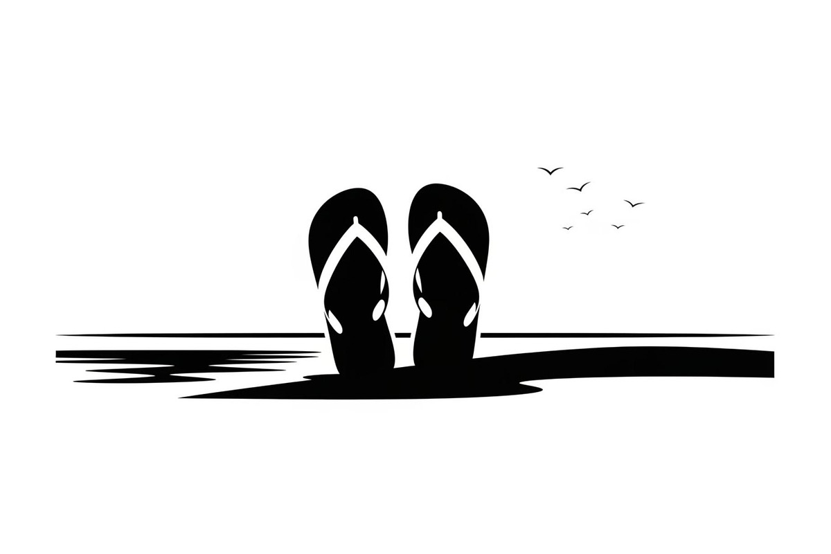 Beach Sandals Flip Flop Vector Bundl, an Illustration by jahid234 (Photo 42 of 49)