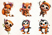 Adorable Animal World Clipart, an Illustration by DreamCafeArt (Thumbnail 5 of 8)