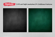 Chalked education set (color), an Object Graphic by Sonya Illustrations (Thumbnail 8 of 9)