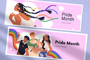 Pride Month banners with LGBT people, a Person Illustration by Good Studio (Thumbnail 6 of 6)