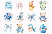 Watercolor French Nursery Clipart, an Illustration by Design Market (Thumbnail 3 of 4)