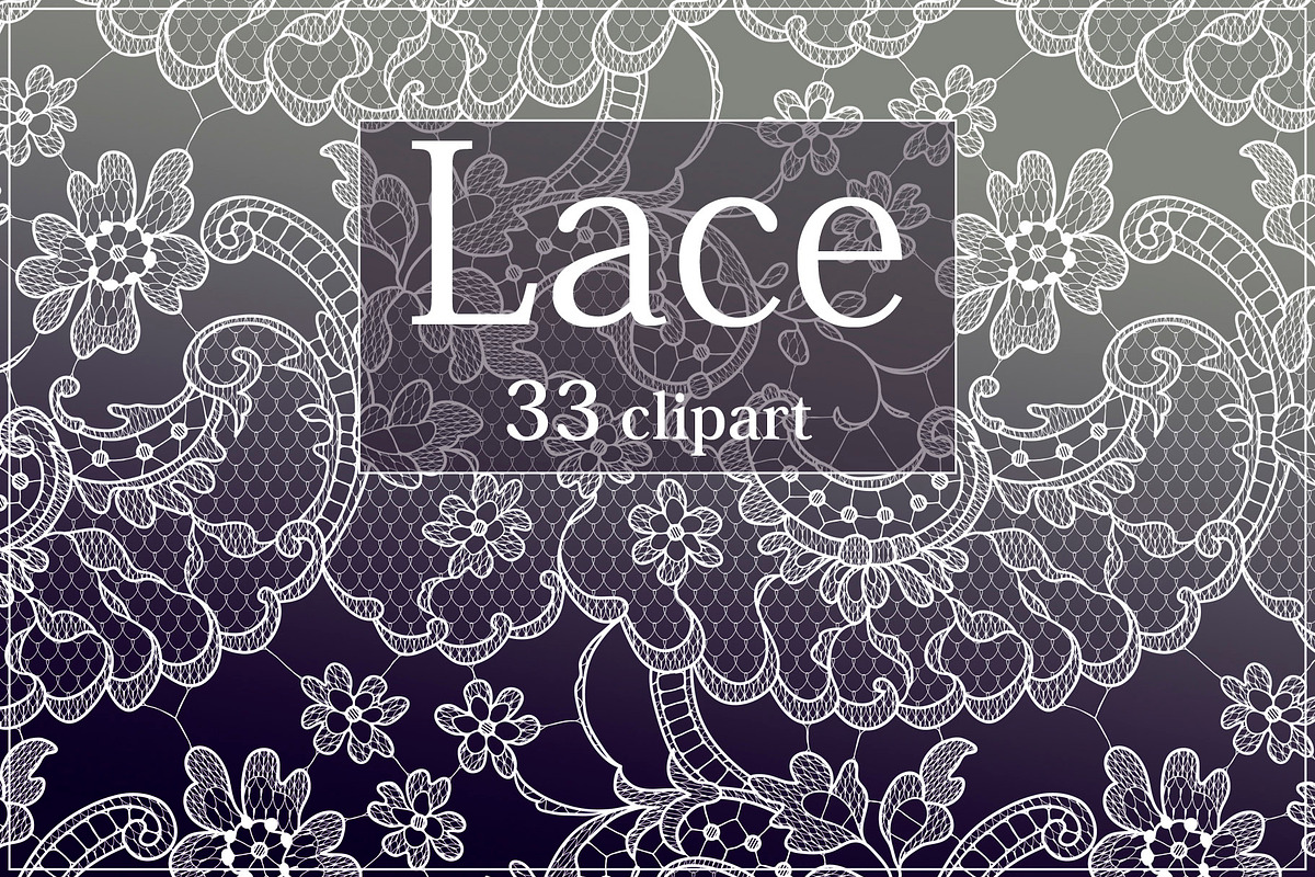 Lace seamless ribbons, cliparts., a Pattern Graphic by Ajuga (Photo 1 of 12)