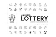 Animated Lottery Icons, an Outline Icon by Prosymbols (Thumbnail 1 of 7)