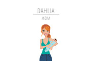Mom & Baby Portrait Clip Art, a Person Illustration by Lauren Lesley Studio (Thumbnail 6 of 33)