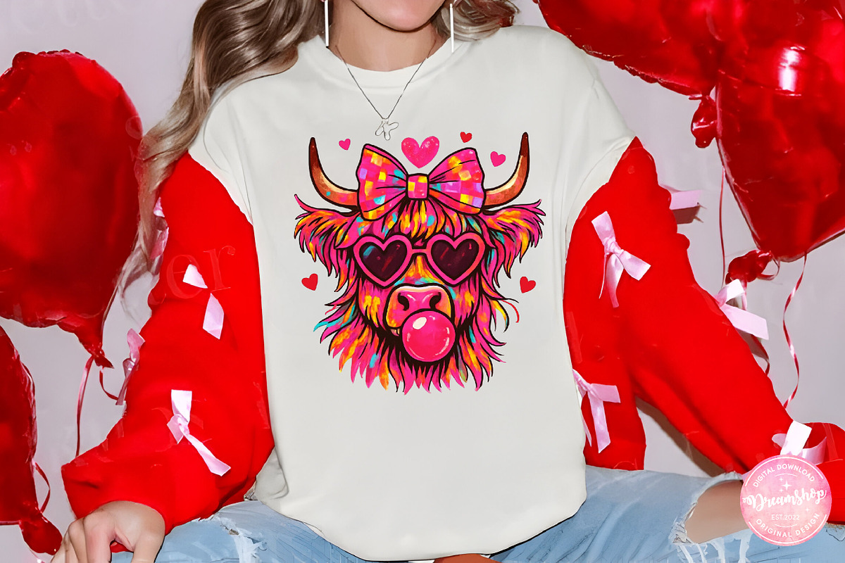 Heifer Valentine Png,Highland Cow, an Illustration by CreationArt (Photo 2 of 5)