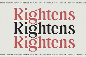 Rightens - Oldstyle Display Serif